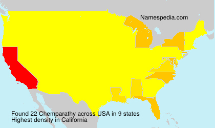 Familiennamen Chemparathy - USA