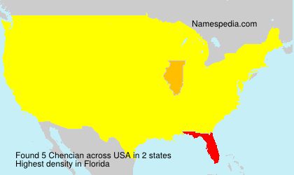 Surname Chencian in USA Surname Chencian in USA