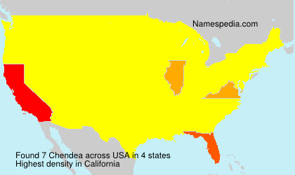 Surname Chendea in USA Surname Chendea in USA