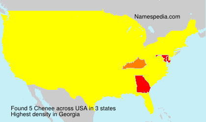 Surname Chenee in USA Surname Chenee in USA
