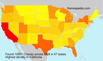 Surname Cheney in USA Surname Cheney in USA
