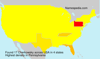 Surname Cherkowsky in USA Surname Cherkowsky in USA