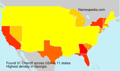 Surname Cheroff in USA Surname Cheroff in USA