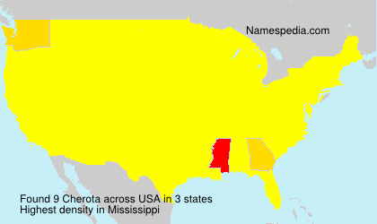 Surname Cherota in USA Surname Cherota in USA