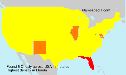 Surname Chesly in USA Surname Chesly in USA