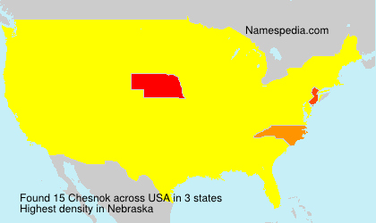 Surname Chesnok in USA Surname Chesnok in USA