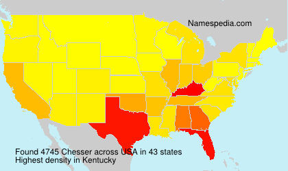 Surname Chesser in USA Surname Chesser in USA