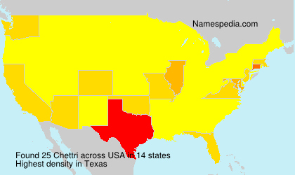 Surname Chettri in USA Surname Chettri in USA