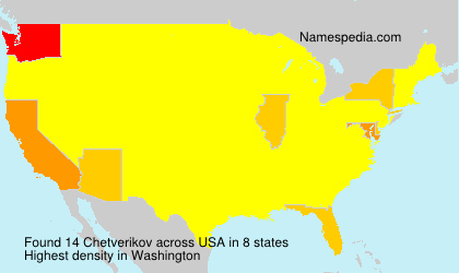 Surname Chetverikov in USA Surname Chetverikov in USA