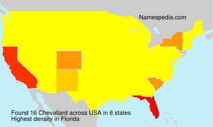 Surname Chevallard in USA Surname Chevallard in USA
