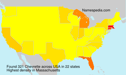 Surname Chevrette in USA Surname Chevrette in USA