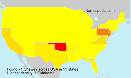Surname Chewey in USA Surname Chewey in USA