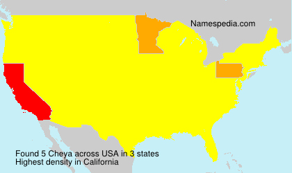 Surname Cheya in USA Surname Cheya in USA
