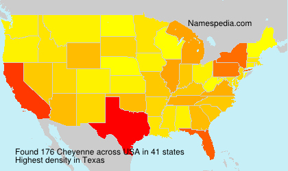 Surname Cheyenne in USA Surname Cheyenne in USA