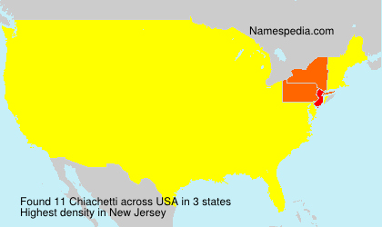 Surname Chiachetti in USA Surname Chiachetti in USA