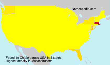 Surname Chiaie in USA Surname Chiaie in USA