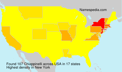 Surname Chiappinelli in USA Surname Chiappinelli in USA