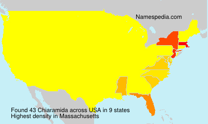 Surname Chiaramida in USA Surname Chiaramida in USA