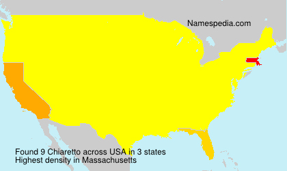 Surname Chiaretto in USA Surname Chiaretto in USA