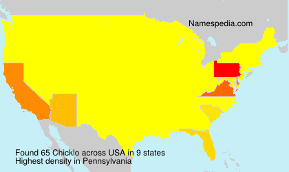 Surname Chicklo in USA Surname Chicklo in USA