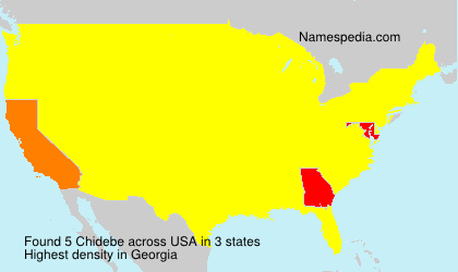 Surname Chidebe in USA Surname Chidebe in USA
