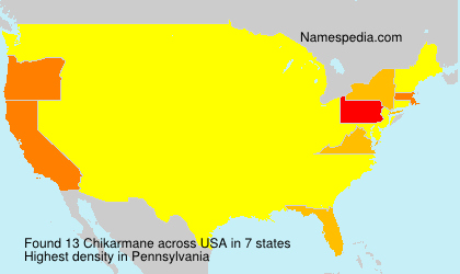 Surname Chikarmane in USA Surname Chikarmane in USA
