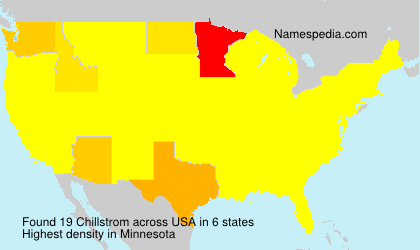 Surname Chillstrom in USA Surname Chillstrom in USA