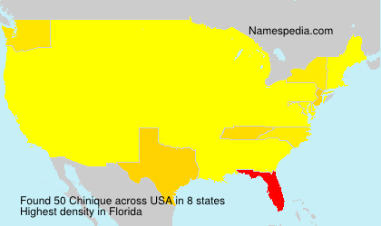 Surname Chinique in USA Surname Chinique in USA