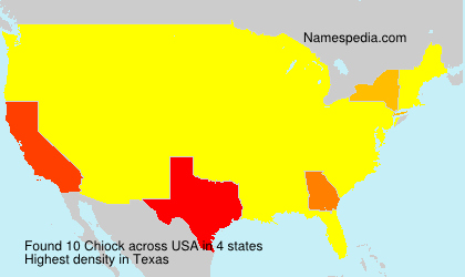 Surname Chiock in USA Surname Chiock in USA