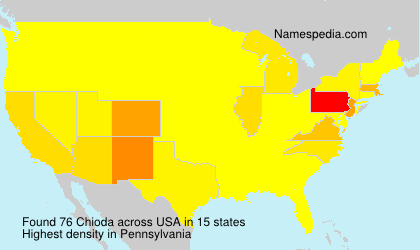 Surname Chioda in USA Surname Chioda in USA