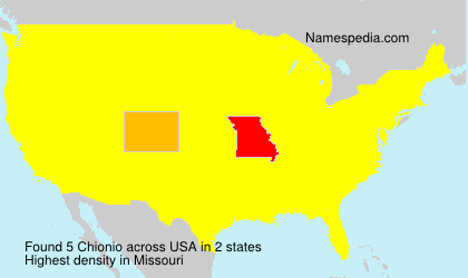 Surname Chionio in USA Surname Chionio in USA
