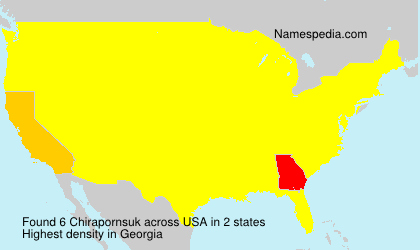 Surname Chirapornsuk in USA Surname Chirapornsuk in USA