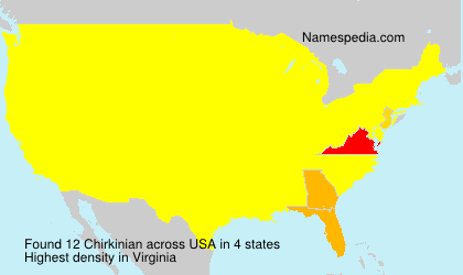Surname Chirkinian in USA Surname Chirkinian in USA