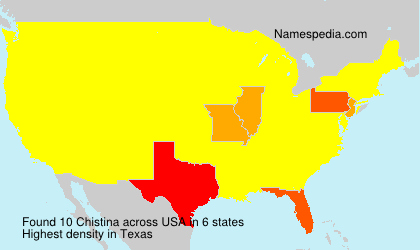 Surname Chistina in USA Surname Chistina in USA