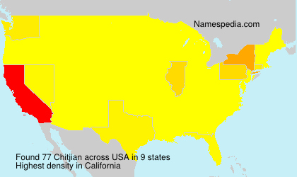 Surname Chitjian in USA Surname Chitjian in USA