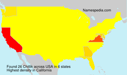 Surname Chitlik in USA
