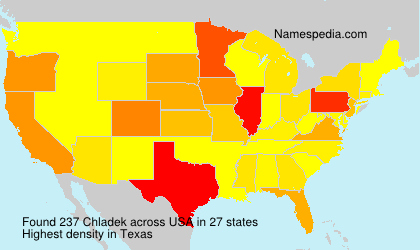 Surname Chladek in USA Surname Chladek in USA