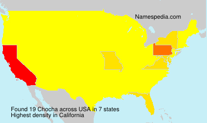 Surname Chocha in USA Surname Chocha in USA