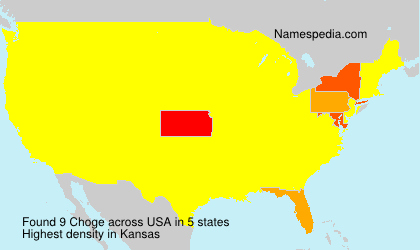 Surname Choge in USA Surname Choge in USA
