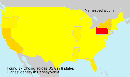 Surname Choing in USA Surname Choing in USA