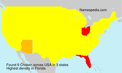 Surname Choken in USA Surname Choken in USA
