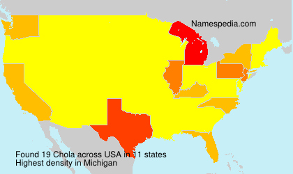 Surname Chola in USA Surname Chola in USA