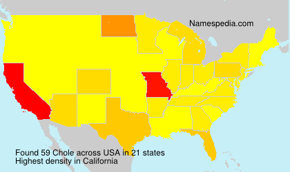 Surname Chole in USA Surname Chole in USA
