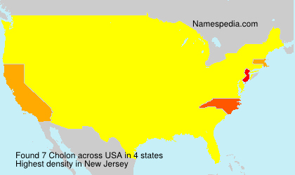 Surname Cholon in USA Surname Cholon in USA