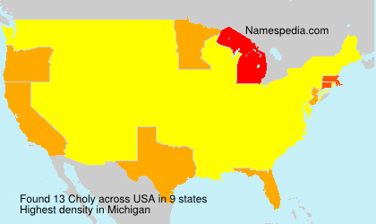 Surname Choly in USA Surname Choly in USA