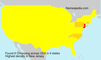 Surname Choosang in USA Surname Choosang in USA