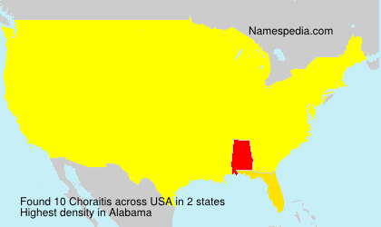 Surname Choraitis in USA Surname Choraitis in USA