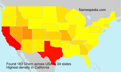 Surname Chorn in USA Surname Chorn in USA