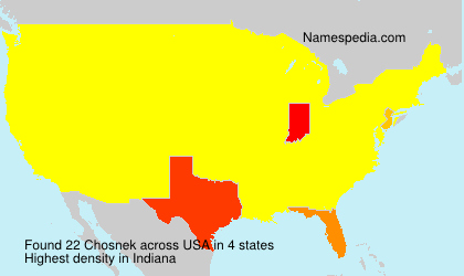 Surname Chosnek in USA Surname Chosnek in USA
