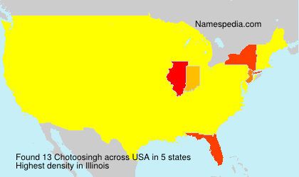 Surname Chotoosingh in USA Surname Chotoosingh in USA